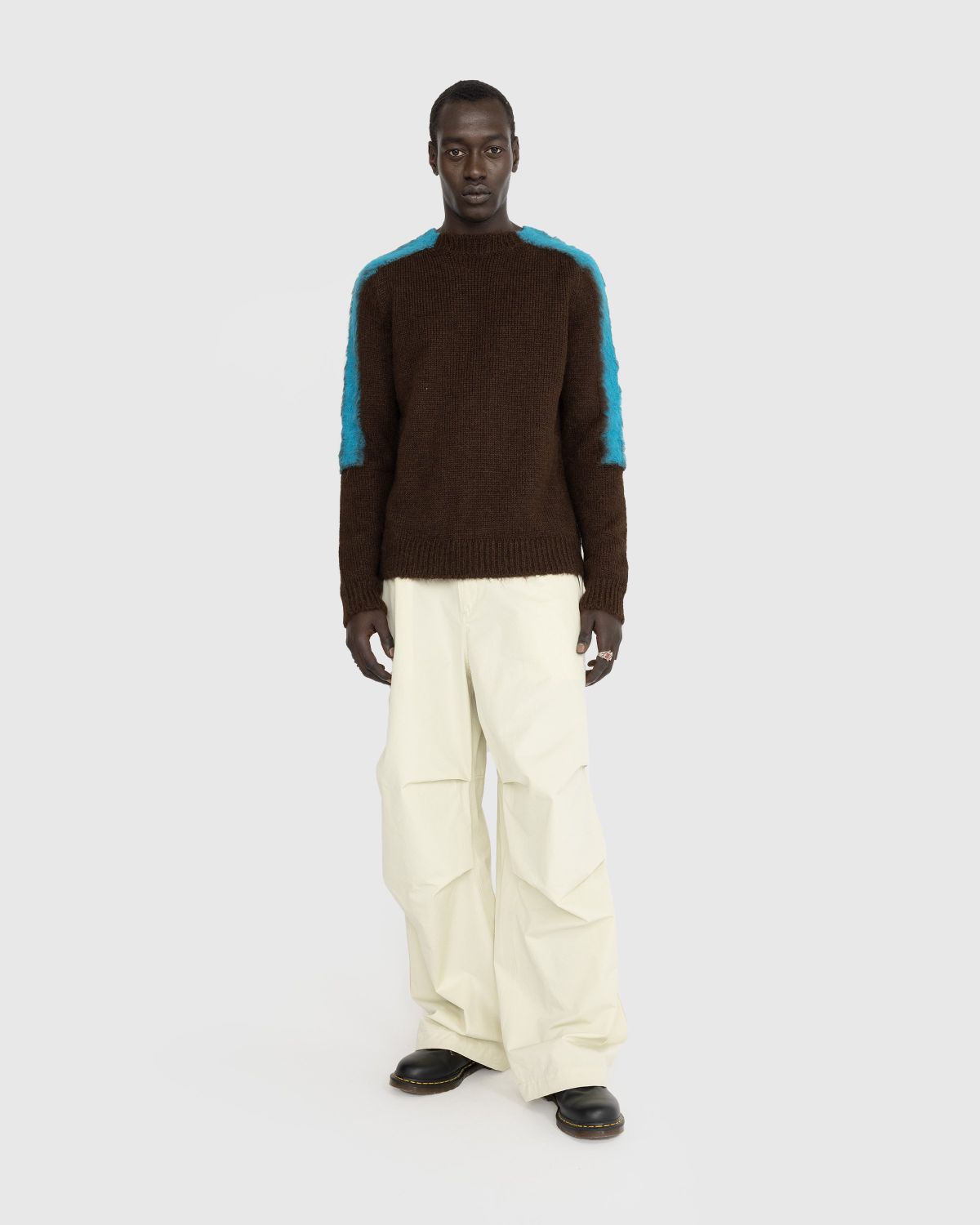 Jil Sander – Striped Alpaca Wool Sweater Brown/Blue